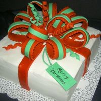 Chocolate With Cream Cheese Filling Sqaure Cake For The Holidays. 