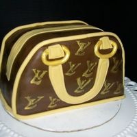 Chocolate Cake With Fondant Accents. 