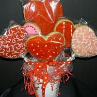 Valentine Cookie Bouquet sugar cookie bouquet.