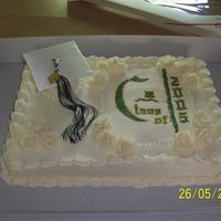 High School Graduation Cake I used the graduation announcement for the class for this cake. The details contained in the announcement were that the class colors were...
