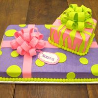 My First Cake!! This is my first ever cake (with a little help from my neighbor)! For my daughter's 9th BD. Choc / yellow cake with buttercream and...