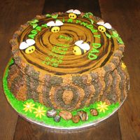 My Second Cake Ever!! This was my second cake (again, with VERY little help from my neighbor)! For my dad's 70th BD. The dates on the top signify special...