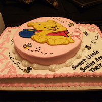 Pooh Baby Shower Simple BCT Pooh Cake