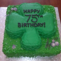 75Th Shamrock I made the shamrock chocolate and the base french vanilla with a lemon buttercream filling. I tried the tutorial on CC for gelatin...