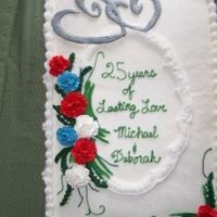 25 Wedding Anniversary My first time at carnations!!! They were kinda scary. I ended up doing them on the stick like a rose. Worked out great!! The flowers are...