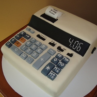 10 Key/calculator Cake this was an old style 10 key done for an accountant's b-day. his b-day was april 6th which is why it says 4.06 in the screen. all done...