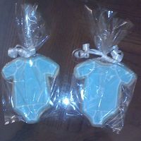 Onsie Cookies Made For Baby Shower NFSC with Royal Icing