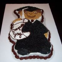 Graduation Boy Graduation Cake for my brothers college graduation. I kinda struggled with the face, but overall it turned out okay.