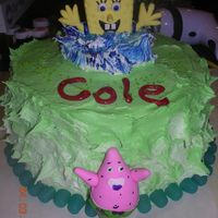 Spongebob And Patrick My oldest sons 8th birthday cake! He loves Bob!