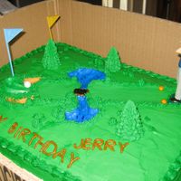 Last Second Cake I was asked to do a birthday cake the day before this guys birthday . I was not sure what kind of cake to do . The guy works at a golf...
