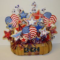 Patriotic Cookies My first attempt at decorating cookies using Toba's Glace. I'm now hooked!