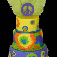 Tie-Dyed Birthday Cake Cake I made for my daughter's birthday. Thanks to Lisaturtle for her help with instructions on how to make the tie-dyed tier. All...