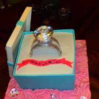 Diamonds Are A Girls Best Friend Red Velvet and Cream cheese. Using Sharon Zambitos aka sugarshack method of Fondant Panels to box the cake and lid. Thank you Rosmastas who...