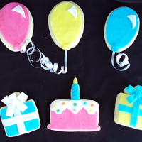 Birthday Cookies These cookies were for a friend out of town... hubby forgot her birthday... but I didn't LOL. She opened the box while he was there...