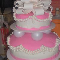 21St Birthday This was done as a special order for a cake the girl really wanted.It is yellow cake iced with buttercream. There are two layers of fondant...