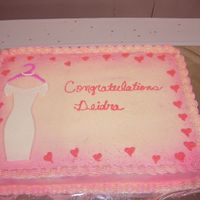 Bridal Shower cake was made took like invitation,buttercream and fondant dress