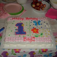 1St Birthday Girl Took some hints from cake central and the invitation for my daughter's 1st birthday