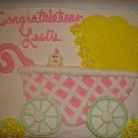 Baby Buggy Baby Shower With Baby Buttercream icing. From Wilton 2006 book - but freehanded patter rather than buy the pan. Lattice was kinda hard and tip 13 stars hurt the...