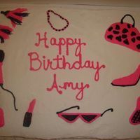 Diva Girl Pink And Black Buttercream icing - hand designed. I had a blast with this cake. I wanted to put a pink and black border but the birthday girl said no. I...