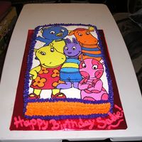 The Backyardigans Birthday Cake This for my neighbor's granddaughter's birthday party tomorrow. FBCT.