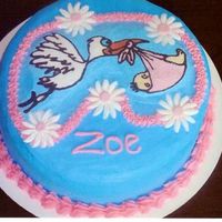 The Stork Brings The Baby Frozen buttercream transfer
