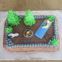 Camping Theme Birhday Cake Decorations done in MMF