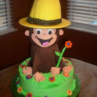 Curious George Fondant coverd George & yellow hat.