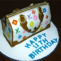 My First Attempt At A Purse. fondant covered w/ fondant accents