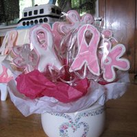 Lung And Breast Cancer Cookies I made these for my friends beneift.