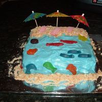 A Day At The Beach I took inspiration from the gallery, and created this variation. I used ocean life swedish fish, nila wafers, gum, and drink umbrellas to...