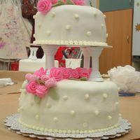 Wilton 3, Final Cake I had fun with this one, but it was definitely a lot of work. I'd like to try a stacked cake next.