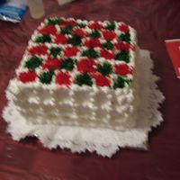 Christmas Cake Did this again with dominican cake, & meringue frosting. On top I have colored coconut. Got this idea from someone here thanks a lot....