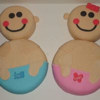 Twins Baby Shower Cake 