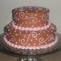 Pink And Brown Birthday Cake 