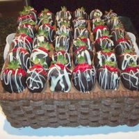 Basket Of Strawberries WASC with whipped chocolate ganache filling, chocolate buttercream frosting and chocolate dipped frosting. It was a definite hit with the...