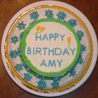 Birthday Cake My first stacked cake bottom 9" top 6".