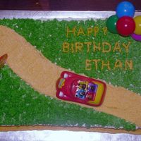 Wiggles Birthday Cake I made this cake for my son's second birthday. It is a 2 layer yellow cake with BC frosting. The car, Sign and Balloons came with a...