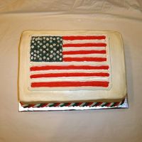 American Flag 2 This is a cake modeled slightly after the Old Glory cake in the Wilton 2006 Yearbook. It is three layers 1 Red 1 Blue and 1 White The flag...
