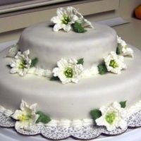 Wilton Course 3 Final Cake Devil's Food Cake w/ Dulce de Leche filling.