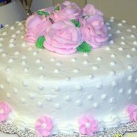 Wilton Course 1 Flowers & Confetti Cake Made this cake after I finished Course 1. I wanted to practice my roses. I was pretty pleased with the outcome, although I did go a little...