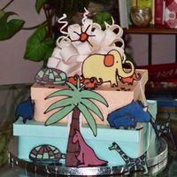 Music Parade Cake Based this cake on the baby's room design - mom to be used the John Lennon Music Parade baby linens to design the whole room!