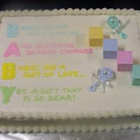 Baby Shower For my daughter's teacher - spin on the Wilton book cake