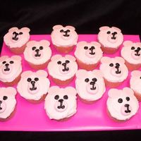 Pink Bear Cupcakes All buttercream icing
