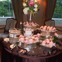Pink & Brown Cupcakes Cupcakes for 30th birthday party. Used Toba Garrett's recipes - her Chocolate Buttercream Icing is to die for good. Fondant flowers.