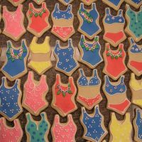 Pool Party Penney's cookies with Penney's RI. Time for a pool party!