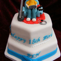 18Th Birthday Cake Cake made for a guitar playing, jujitsu mad 18 year old boy. That's basically all I was told. "Just do what you like" and...