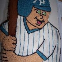 Baseball Player / Derek Jeter Ny Yankees I made this cake for my MIL birthday, she is a HUGE Yankees/ Derek Jeter fan.