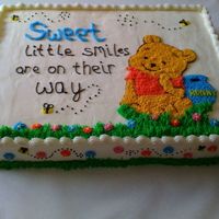 Baby Pooh Baby Shower Cake 