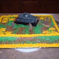 Camo Army Cake 9x13 Camo cake with army men accents
