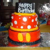 Mickey-Minnie Birthday Cake Three Tier Mickey-Minnie Cake
